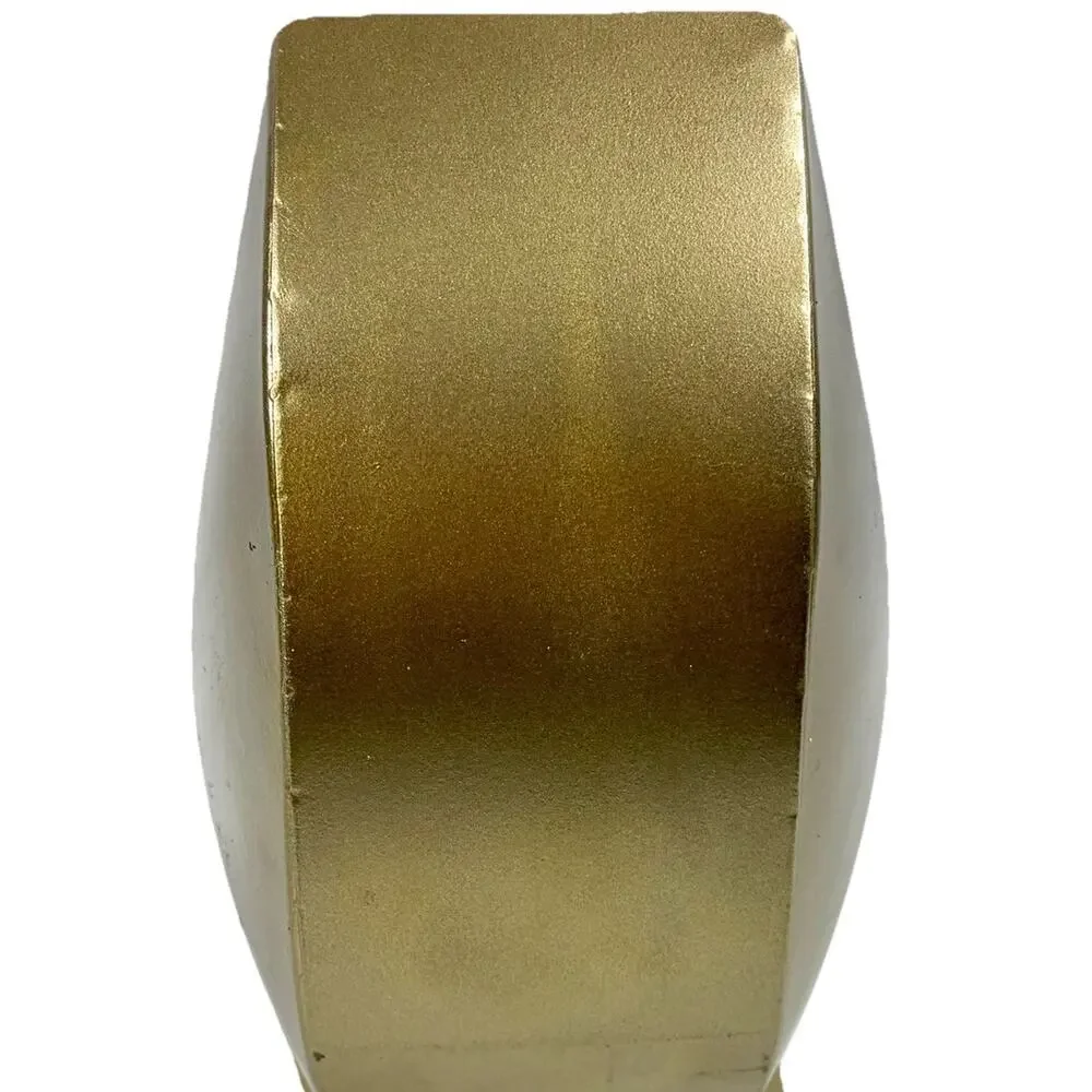 Gold Tone Crescent Moon Pedestal Planter Candle Holder Celestial Whimsigoth